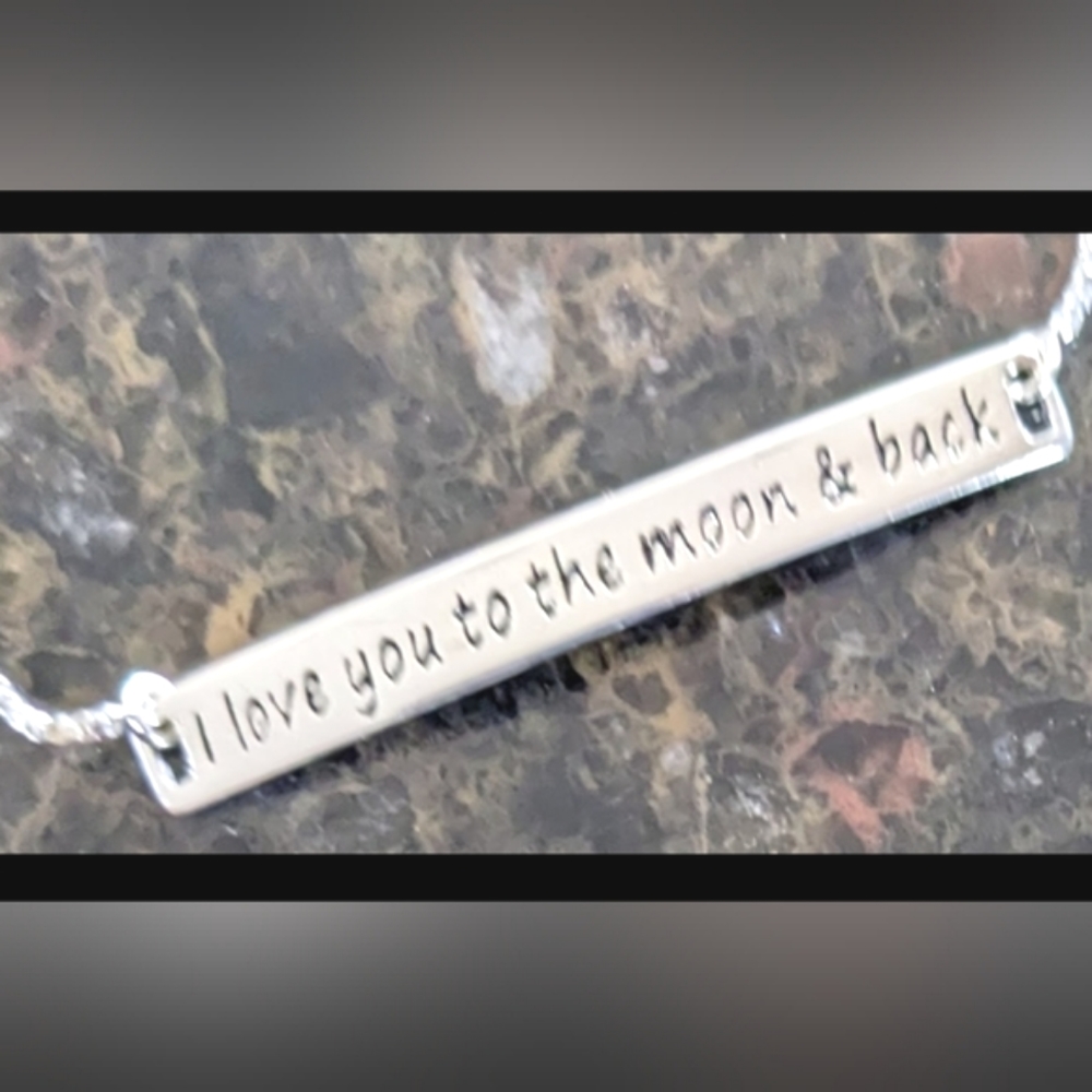 'Love You To The Moon and Back', Bracelet, Adjustable, Multiple Available, 925